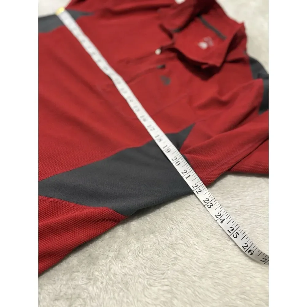 Nike Dri‎ Fit ACG  Activewear Top Mens XL Red Black 1/4 Zip Pullover Long Sleeve - Picture 4 of 10